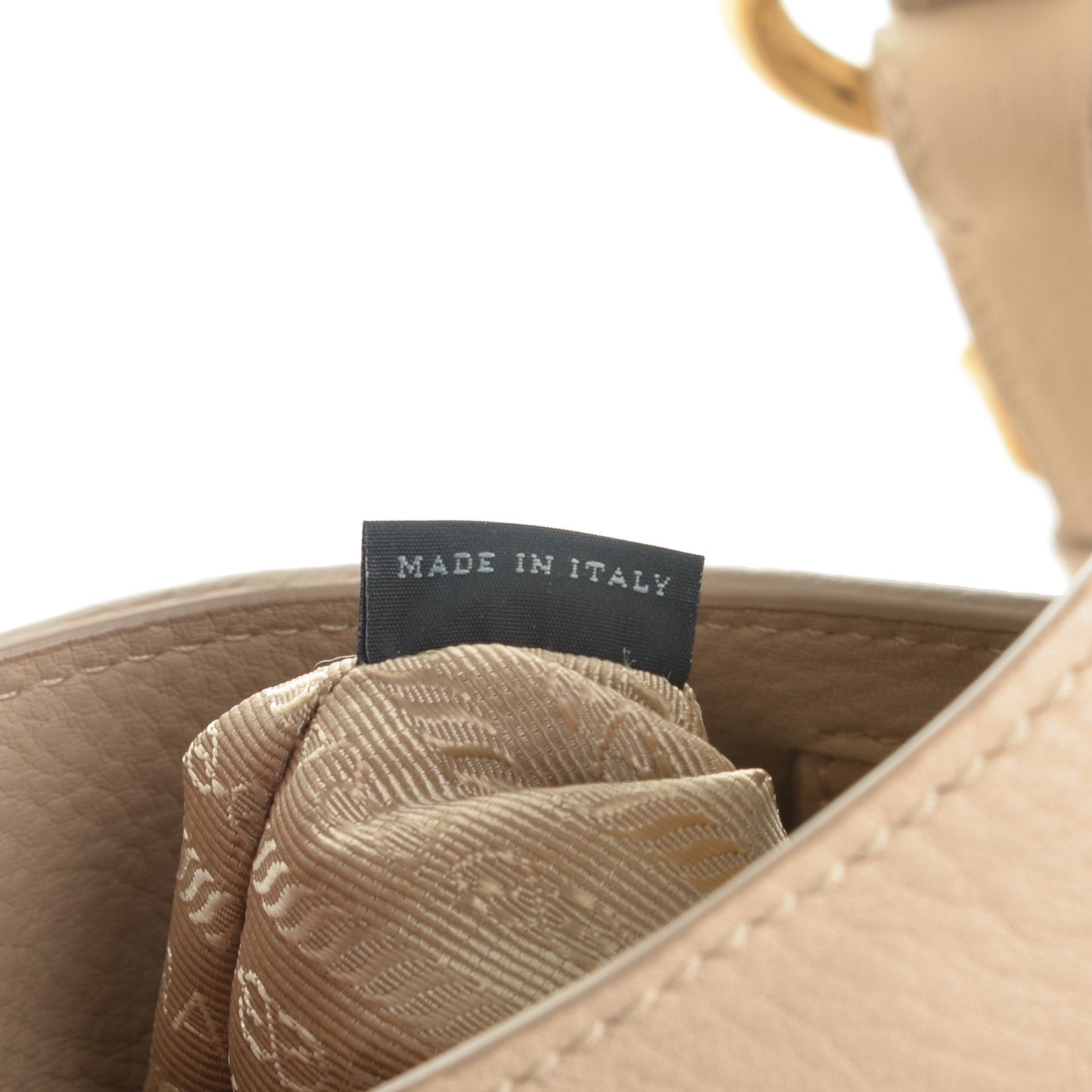 Prada Vitello Daino Side Pocket Hobo Sabbia 7 of 7