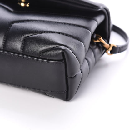 Saint Laurent Calfskin Y Quilted Monogram Toy Loulou Crossbody Bag Black 7 of 7