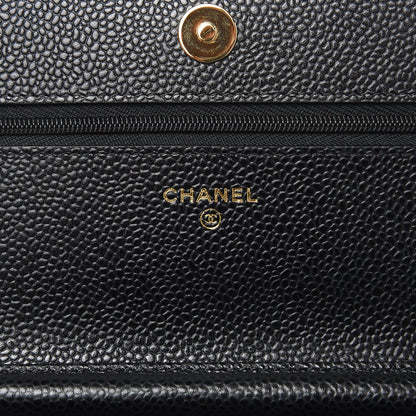 Chanel Caviar Quilted Wallet On Chain WOC Black 6 of 11