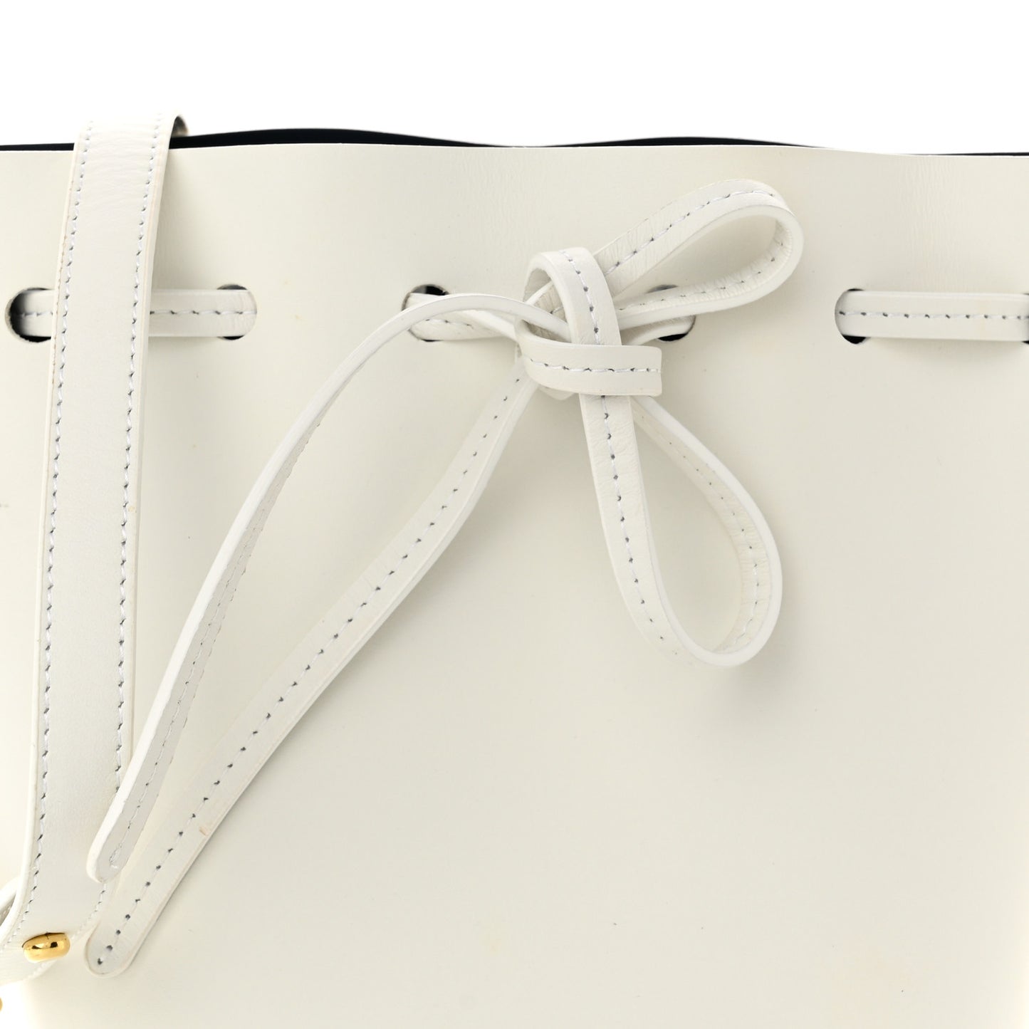 Calfskin Mini Mini Bucket Bag White