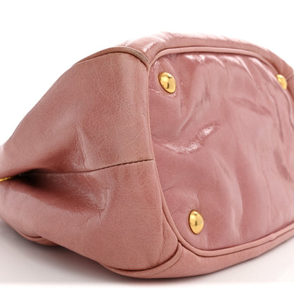 Miu Miu Vitello Shine Small Bow Shopping Tote Loto 9 of 11