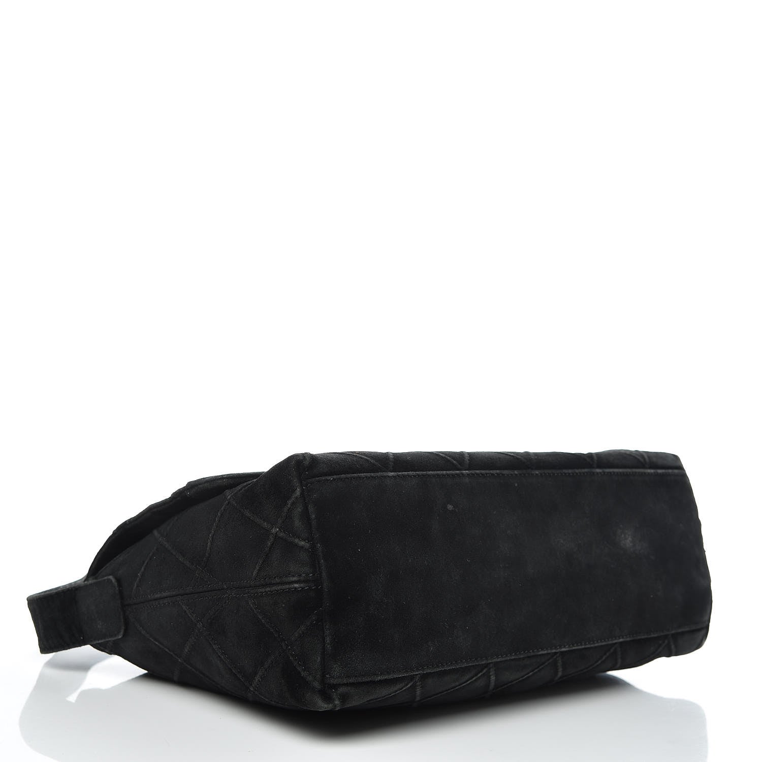 Chanel Suede Quilted Flap Shoulder Bag Black 4 of 11