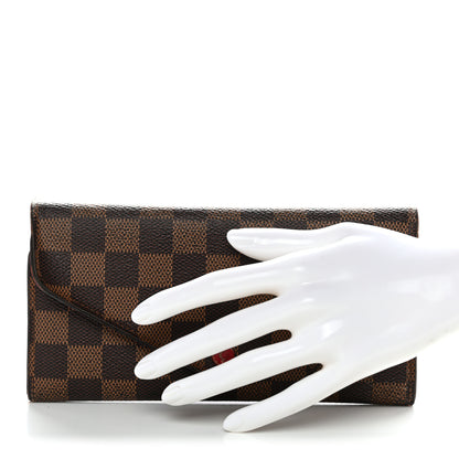 Louis Vuitton Damier Ebene Josephine Wallet Red 2 of 19