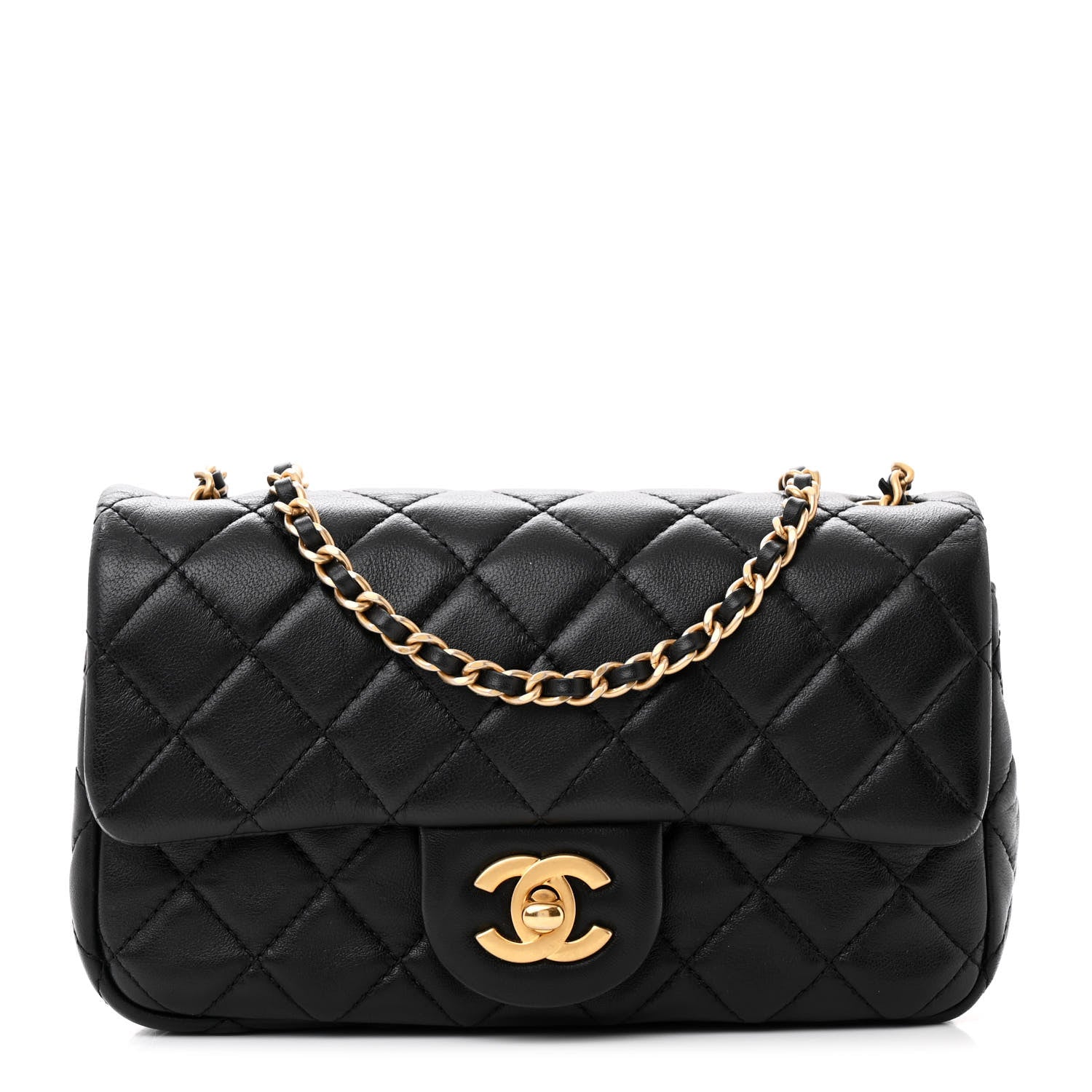 Chanel Lambskin Quilted Mini Rectangular Pearl Crush Flap Black 1 of 10