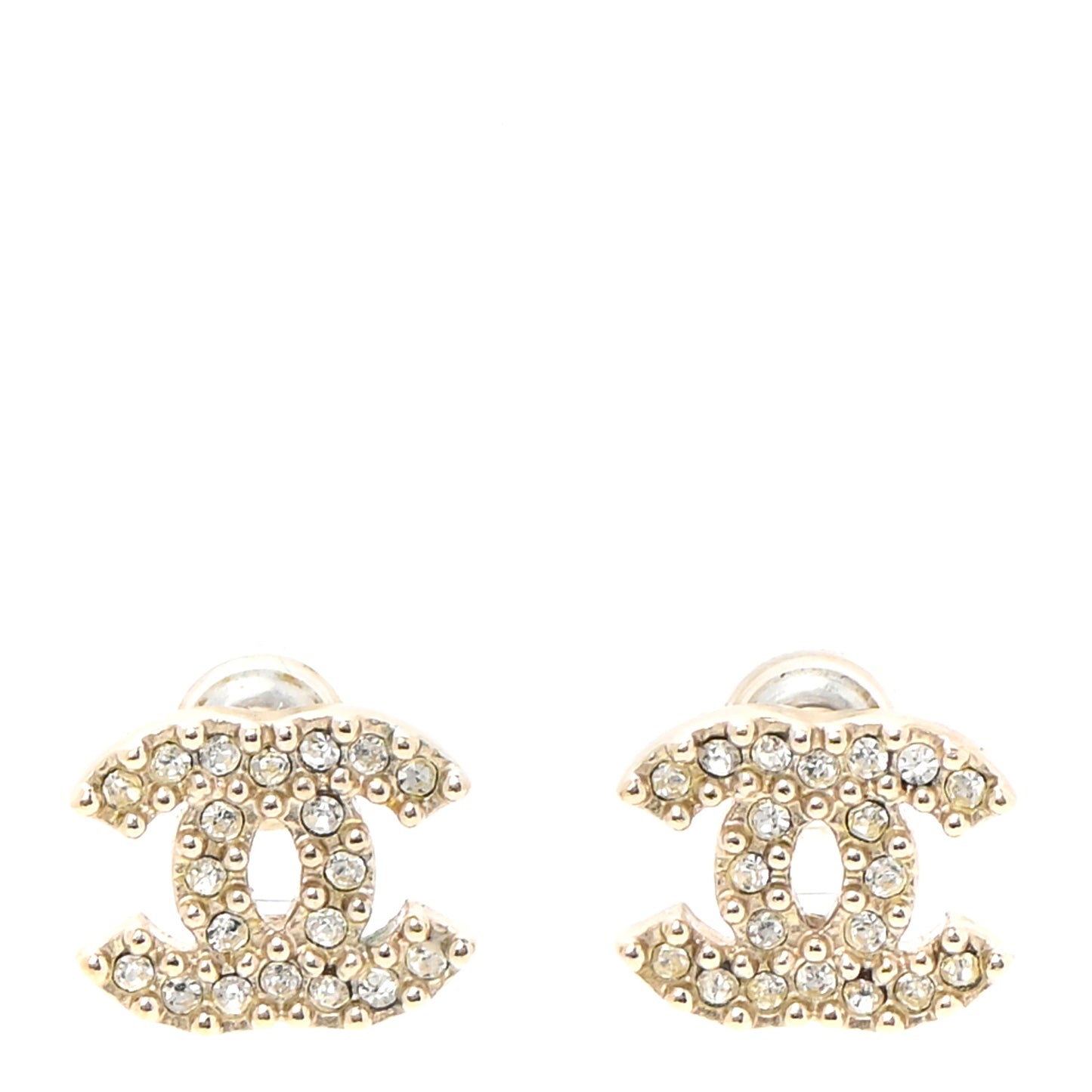 Crystal CC Earrings Gold
