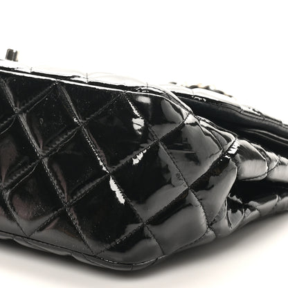 Chanel Patent Quilted Jumbo Double Flap Black 9 of 9