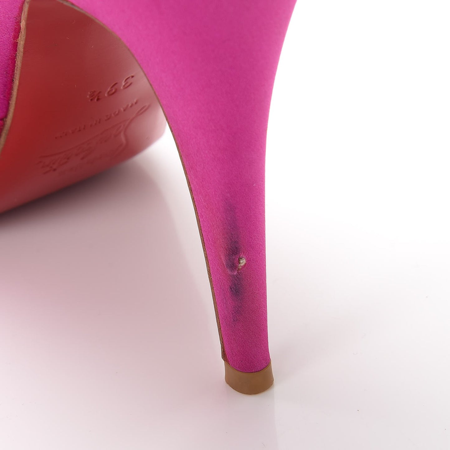Satin Knotted Pumps 39.5 Pink