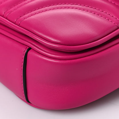 Gucci Calfskin Matelasse Monochrome GG Marmont Crossbody Shoulder Bag Classic Fuxia 12 of 12
