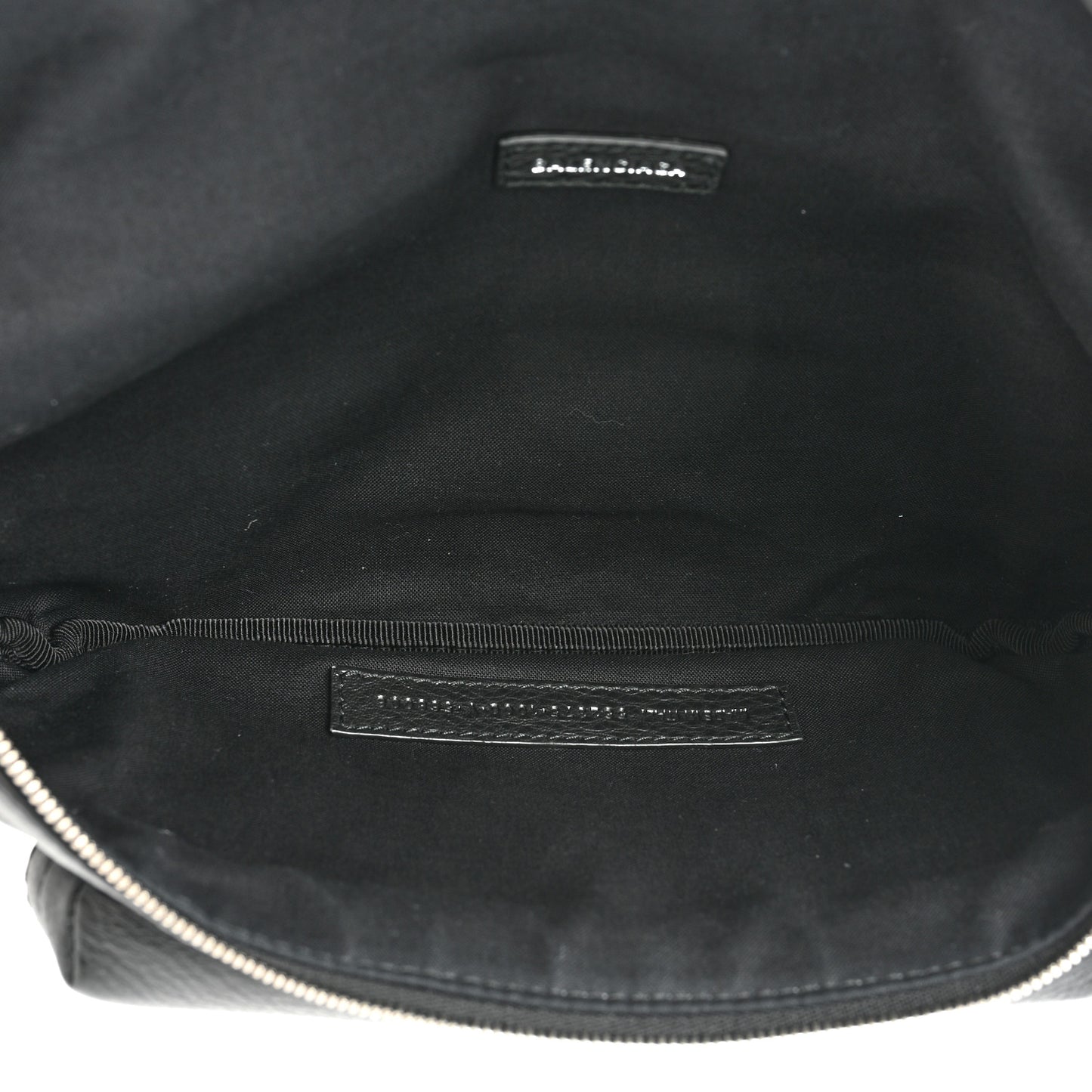 Smooth Calfskin Logo Large Everyday Beltpack Black White