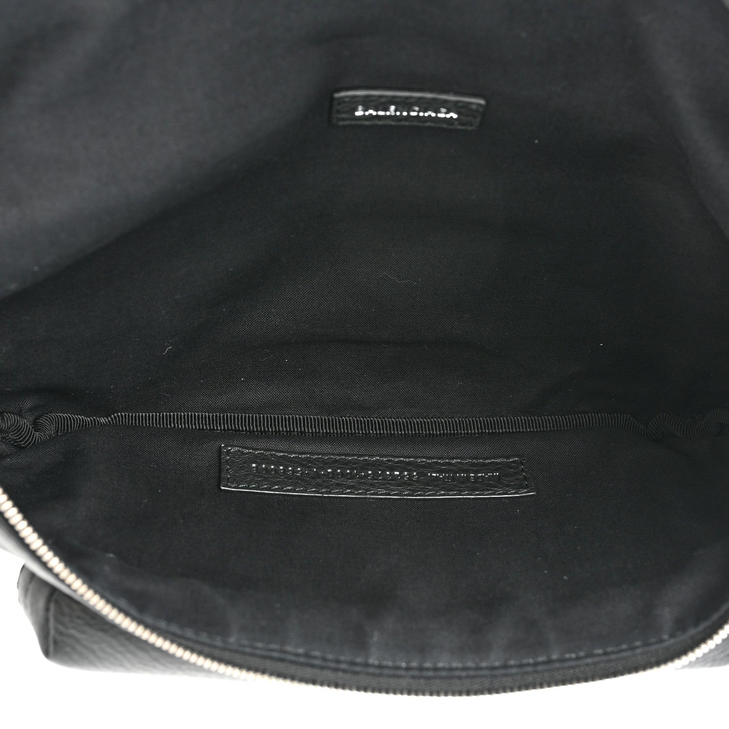 Balenciaga Smooth Calfskin Logo Large Everyday Beltpack Black White 5 of 9