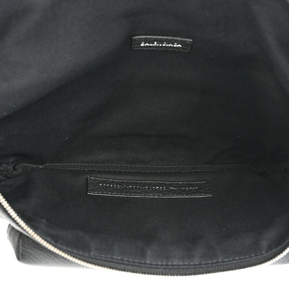 Balenciaga Smooth Calfskin Logo Large Everyday Beltpack Black White 5 of 9