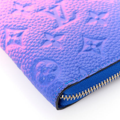 Louis Vuitton Taurillon Illusion Zippy Vertical Wallet Bleu Rose 11 of 13