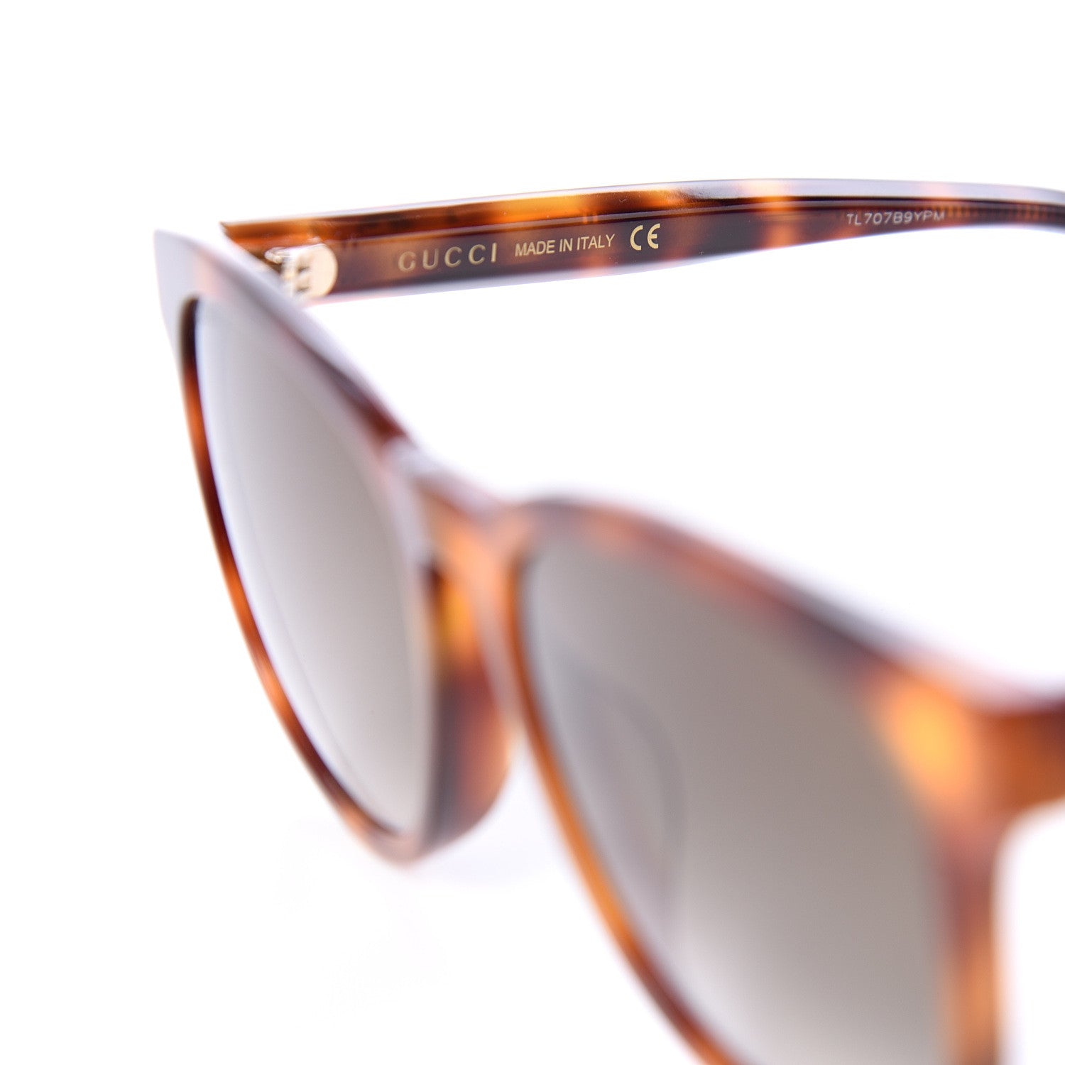 Gucci Round Frame Star Sunglasses GG0232SK Tortoiseshell 6 of 9