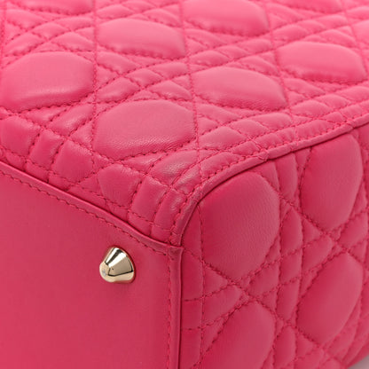 Christian Dior Lambskin Cannage Large Lady Dior Pink 13 of 15