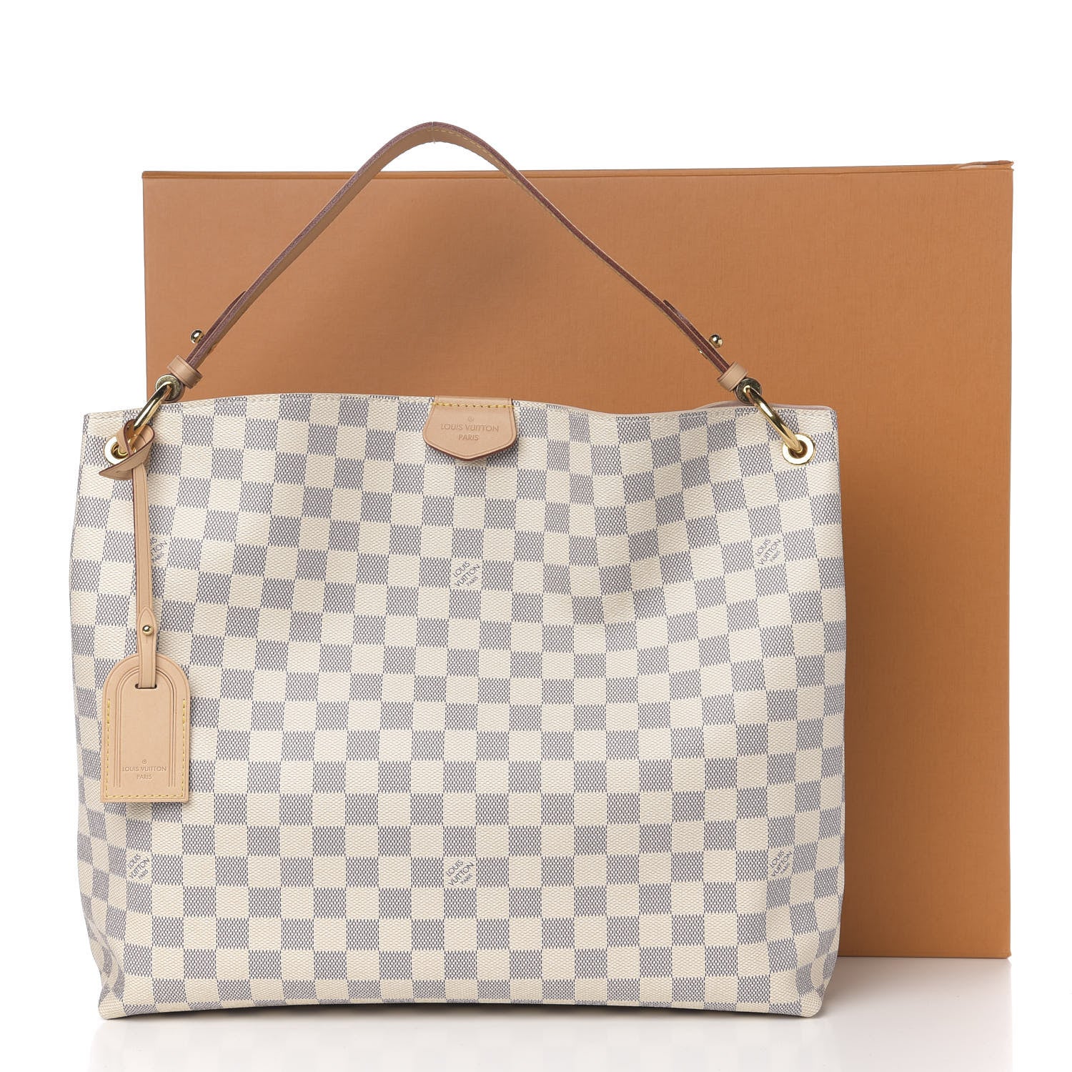 Louis Vuitton Damier Azur Graceful MM Rose Ballerine 10 of 10