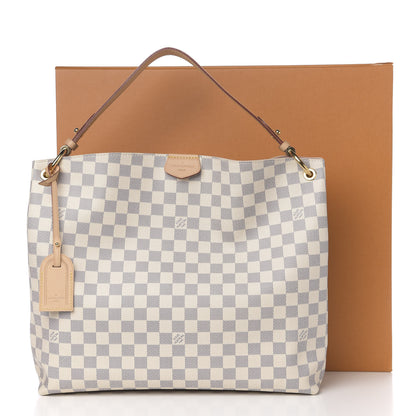 Louis Vuitton Damier Azur Graceful MM Rose Ballerine 10 of 10