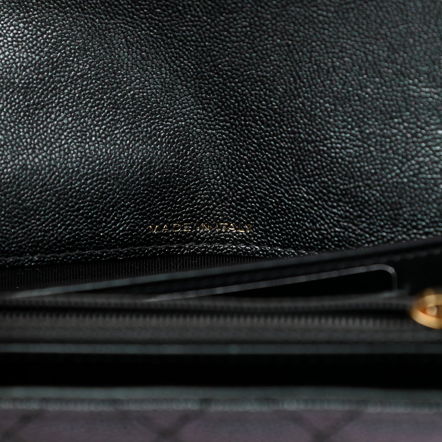 Chanel Iridescent Caviar Quilted Medium Flap Wallet Black 7 of 10