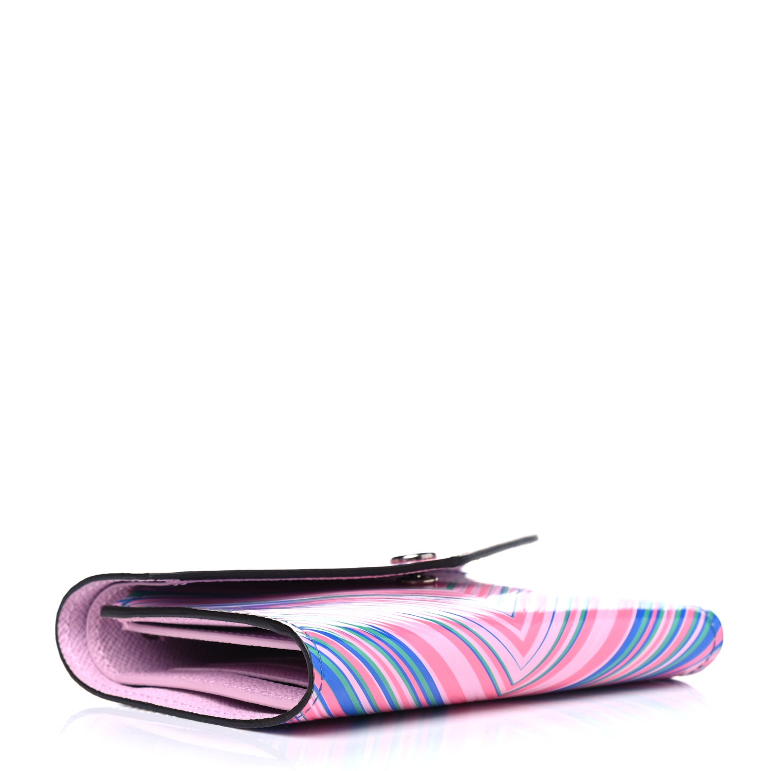 Louis Vuitton Epi Tropical Victorine Wallet Blue Rose 3 of 4
