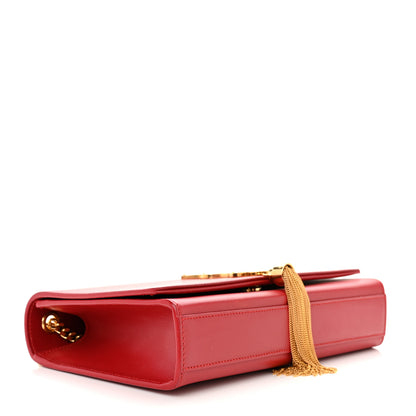 Saint Laurent Smooth Calfskin Medium Classic Monogram Kate Tassel Satchel Lipstick Red 4 of 14