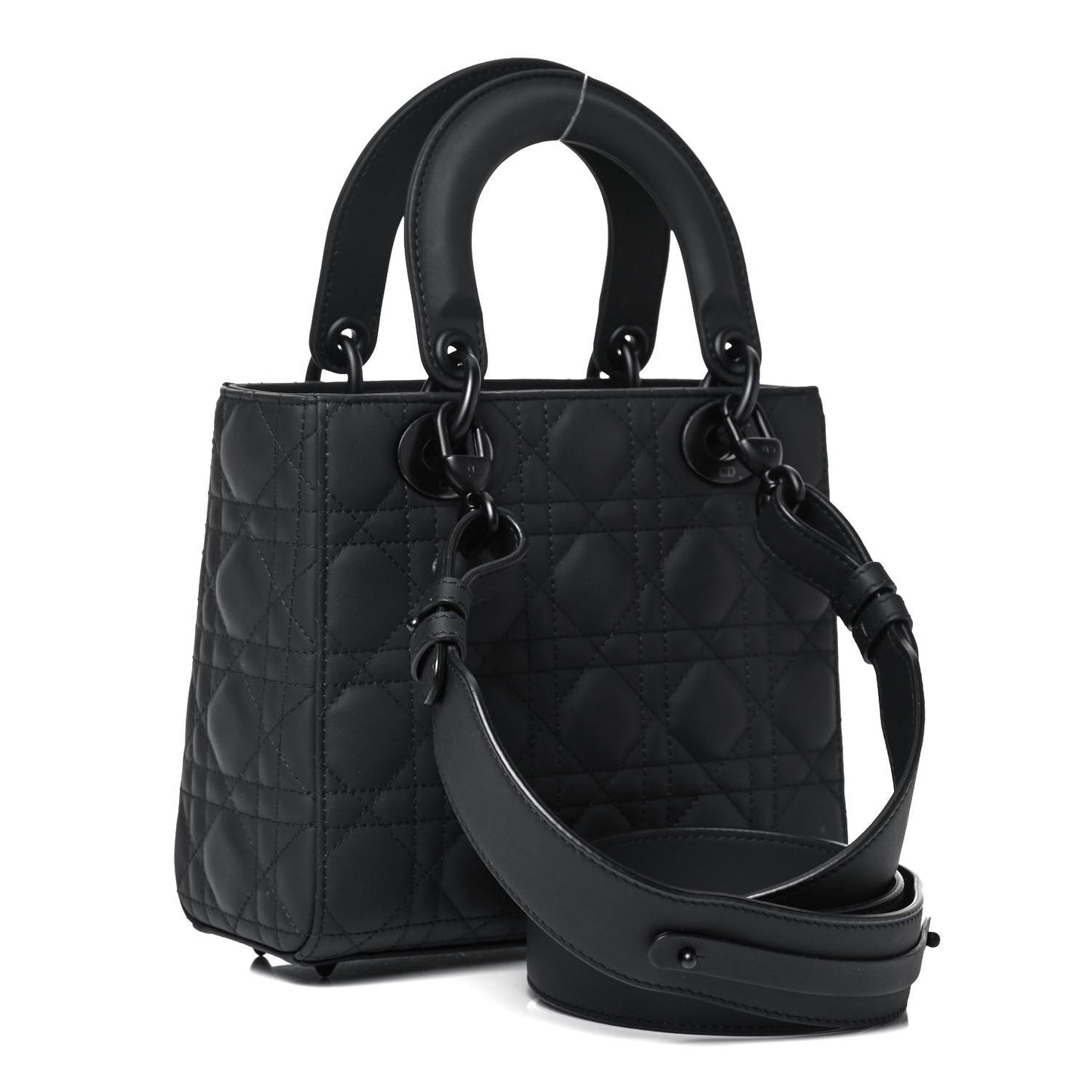 Ultra Matte Calfskin Cannage Small My ABCDior Lady Dior Black