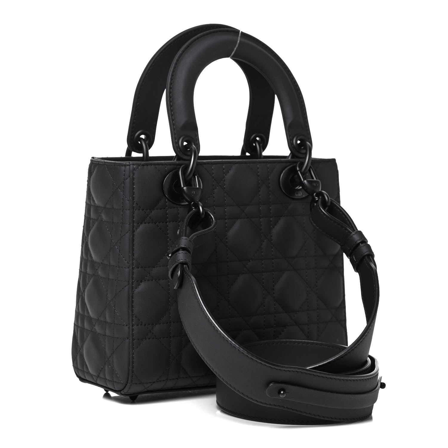 Christian Dior Ultra Matte Calfskin Cannage Small My ABCDior Lady Dior Black 3 of 9