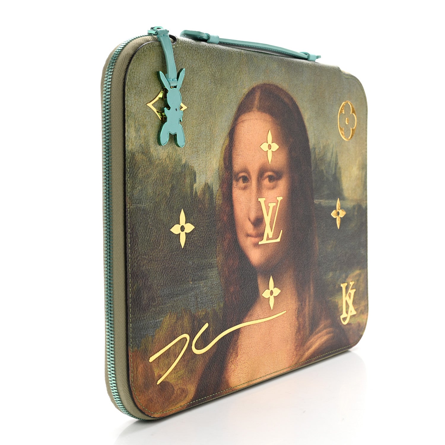 Louis Vuitton Masters Da Vinci Laptop Case Vert D’eau 3 of 8