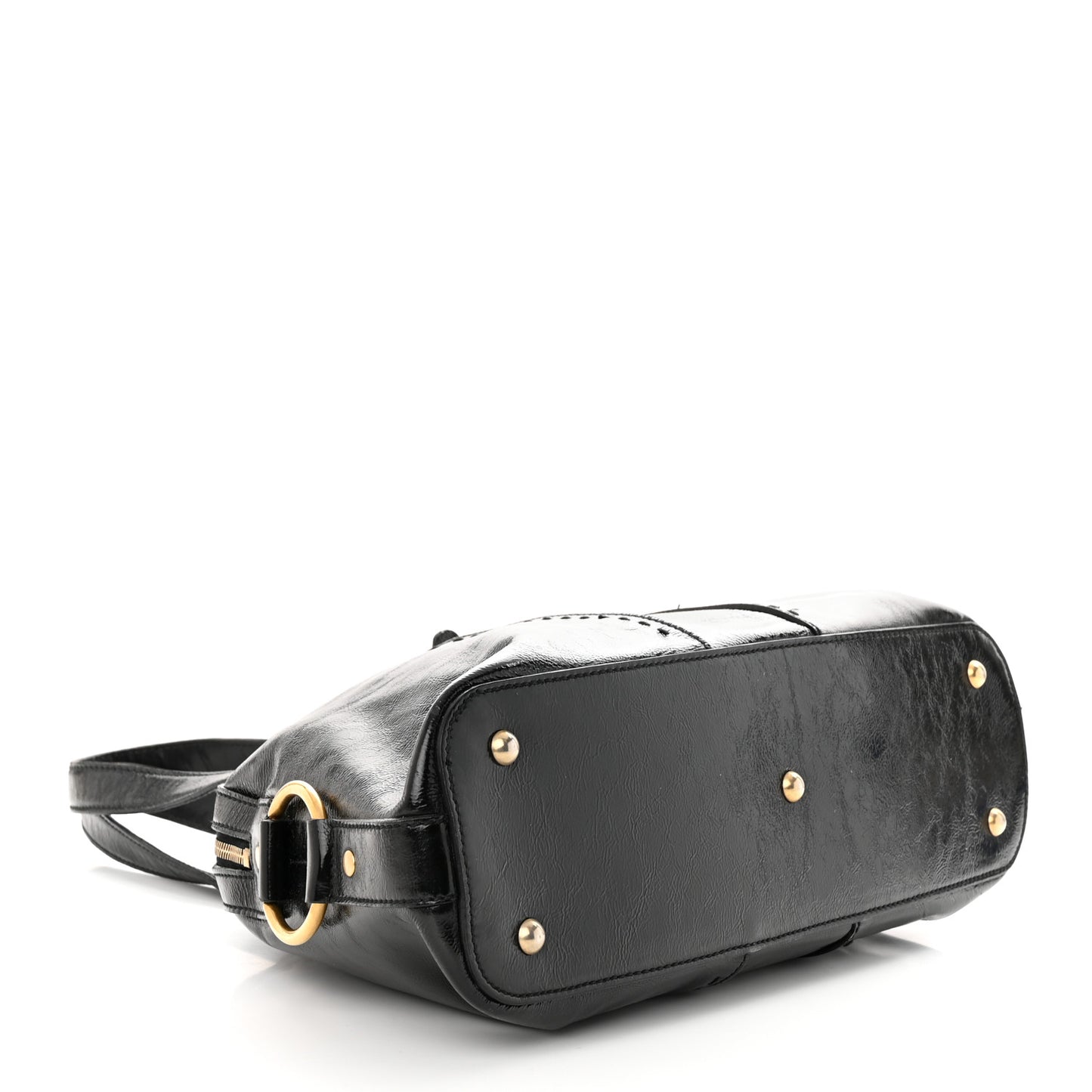 Textured Patent Calfskin Medium Muse Black