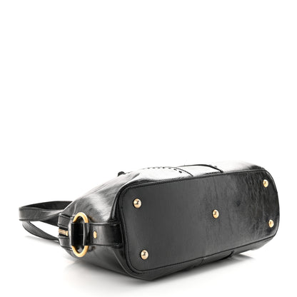 Saint Laurent Textured Patent Calfskin Medium Muse Black 4 of 11