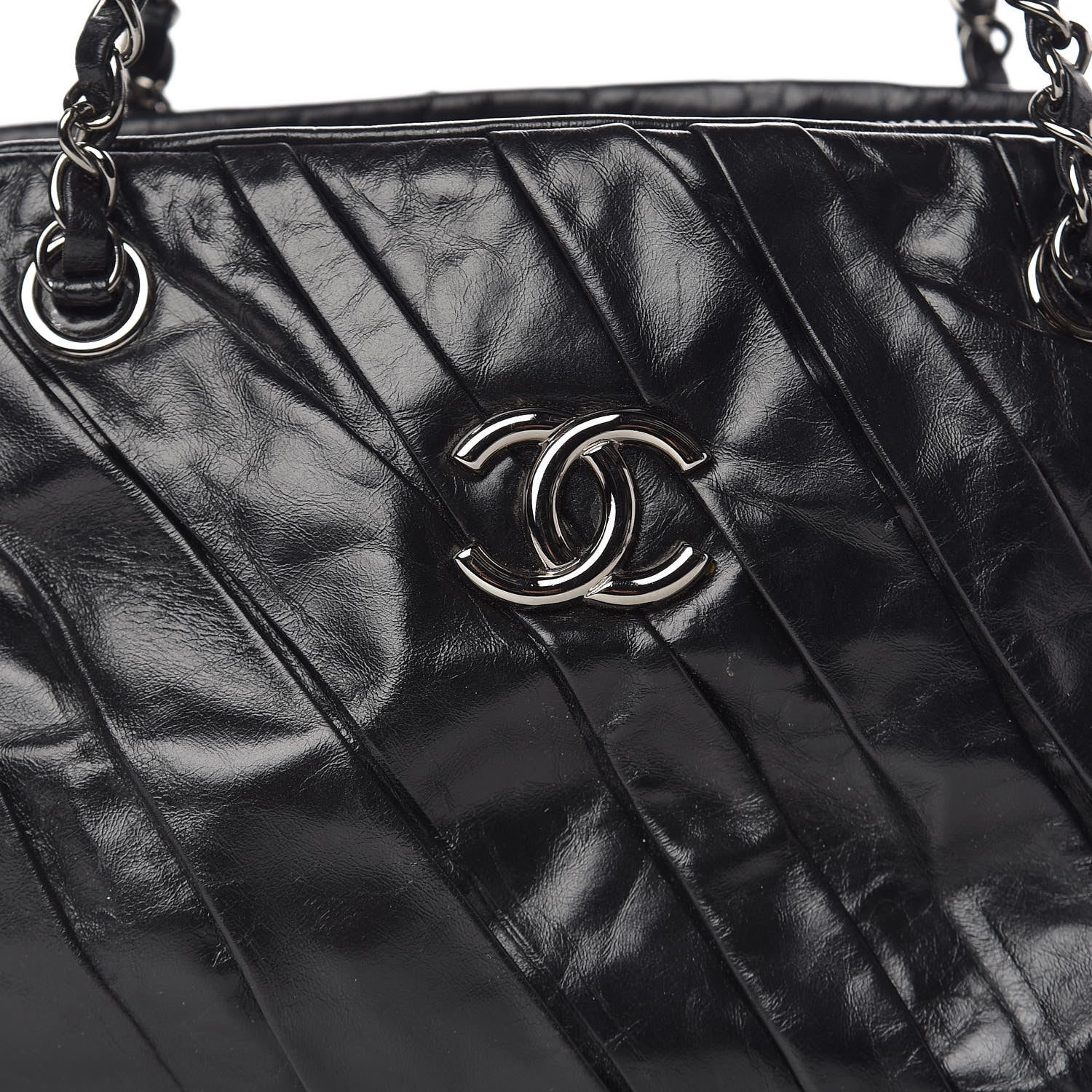 Chanel Glazed Calfskin Twisted Tote Black 9 of 15