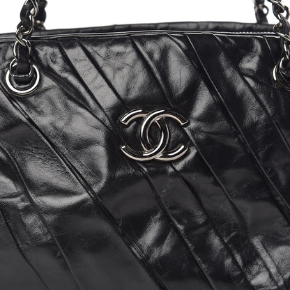 Chanel Glazed Calfskin Twisted Tote Black 9 of 15