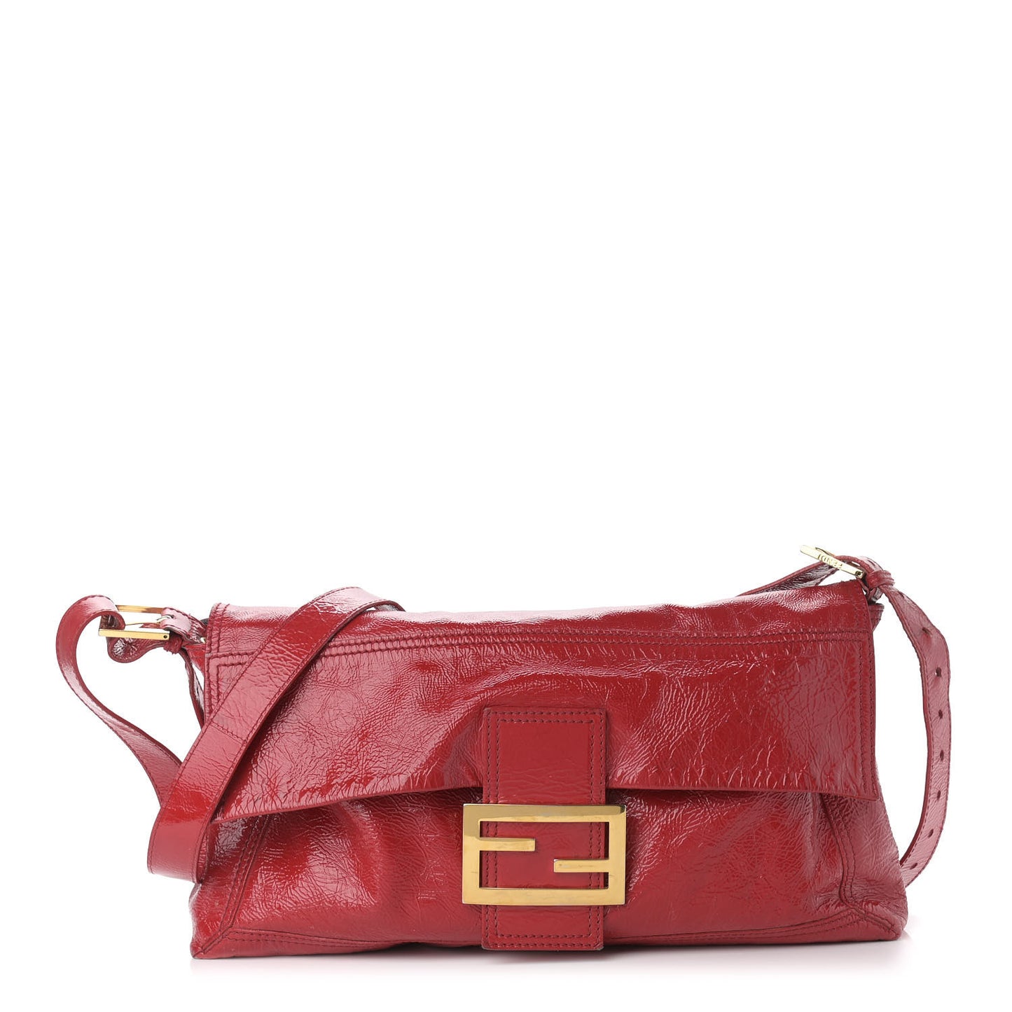 Vitello Naplak Large Convertible Baguette Rosso