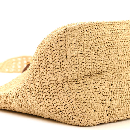 Saint Laurent Raffia Monogram Hobo Naturale 9 of 13