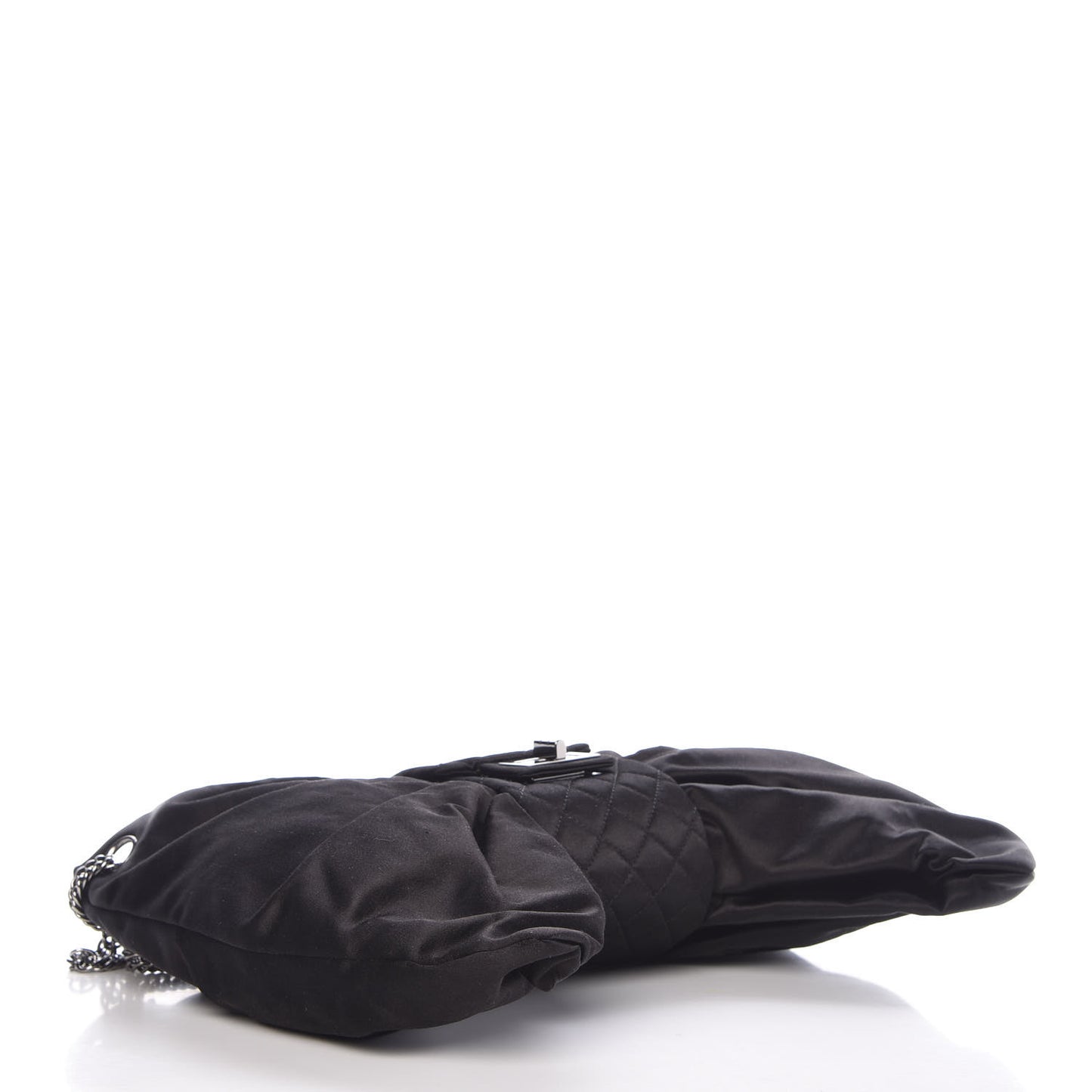 Satin Large Bow Bag Black