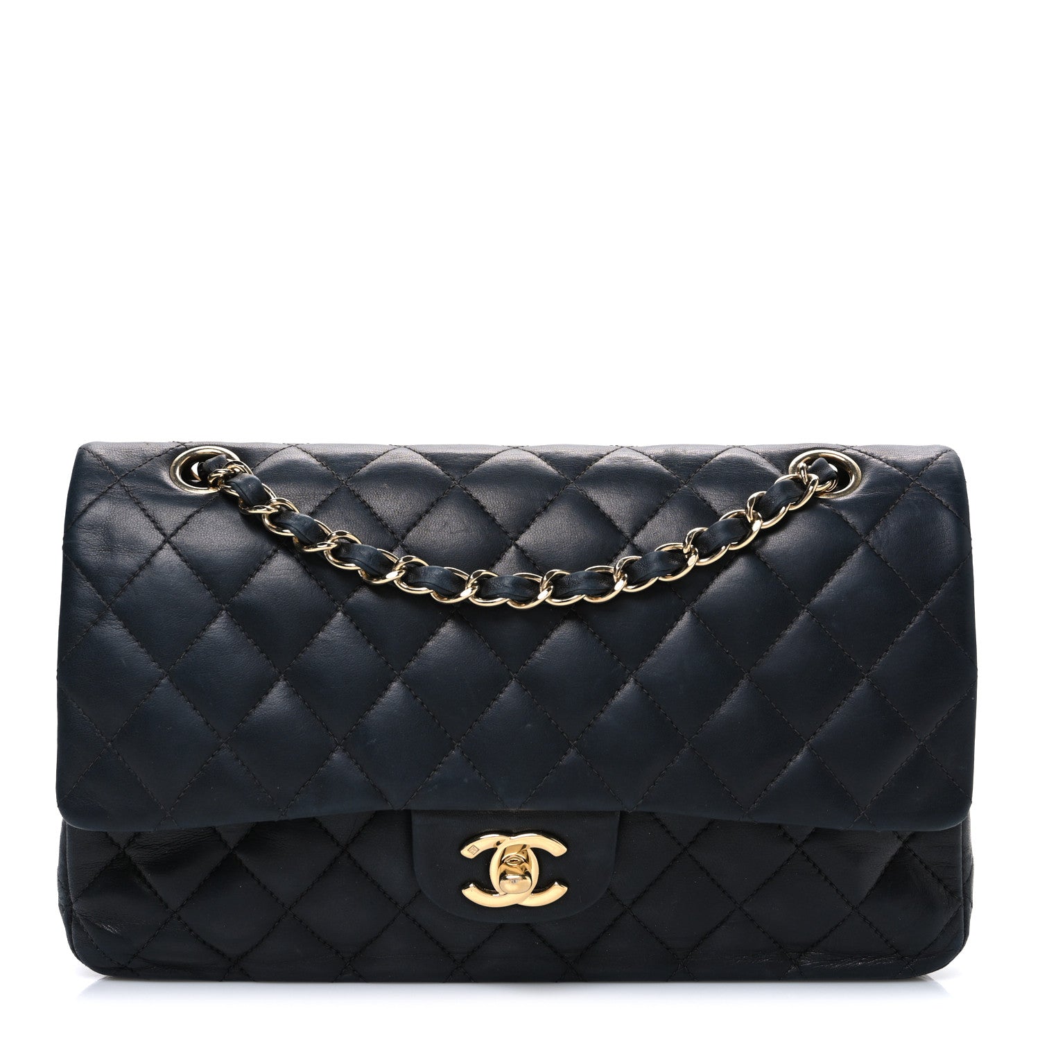 Chanel Lambskin Quilted Medium Double Flap Black 1 of 12