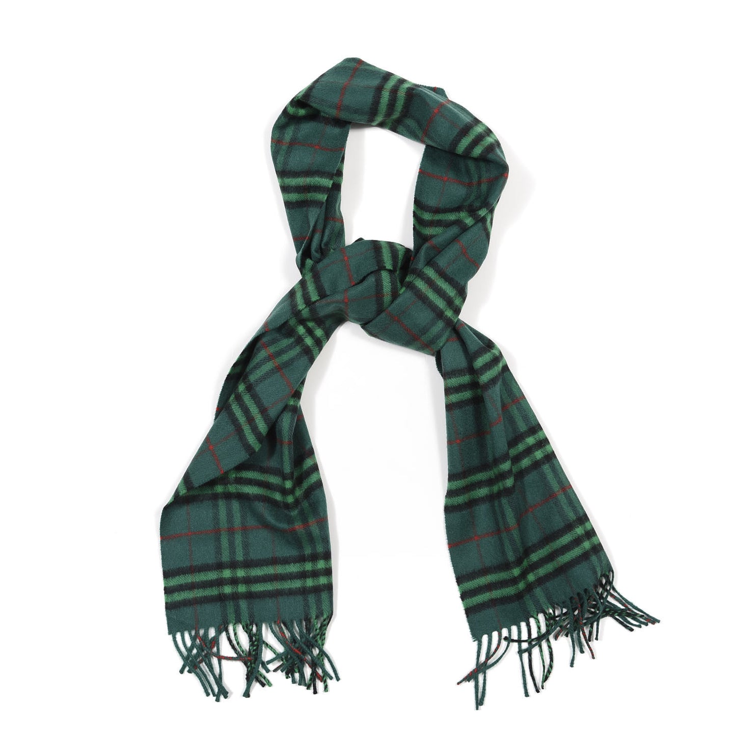 Cashmere Vintage Check Scarf Green