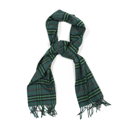 Burberry Cashmere Vintage Check Scarf Green 1 of 3