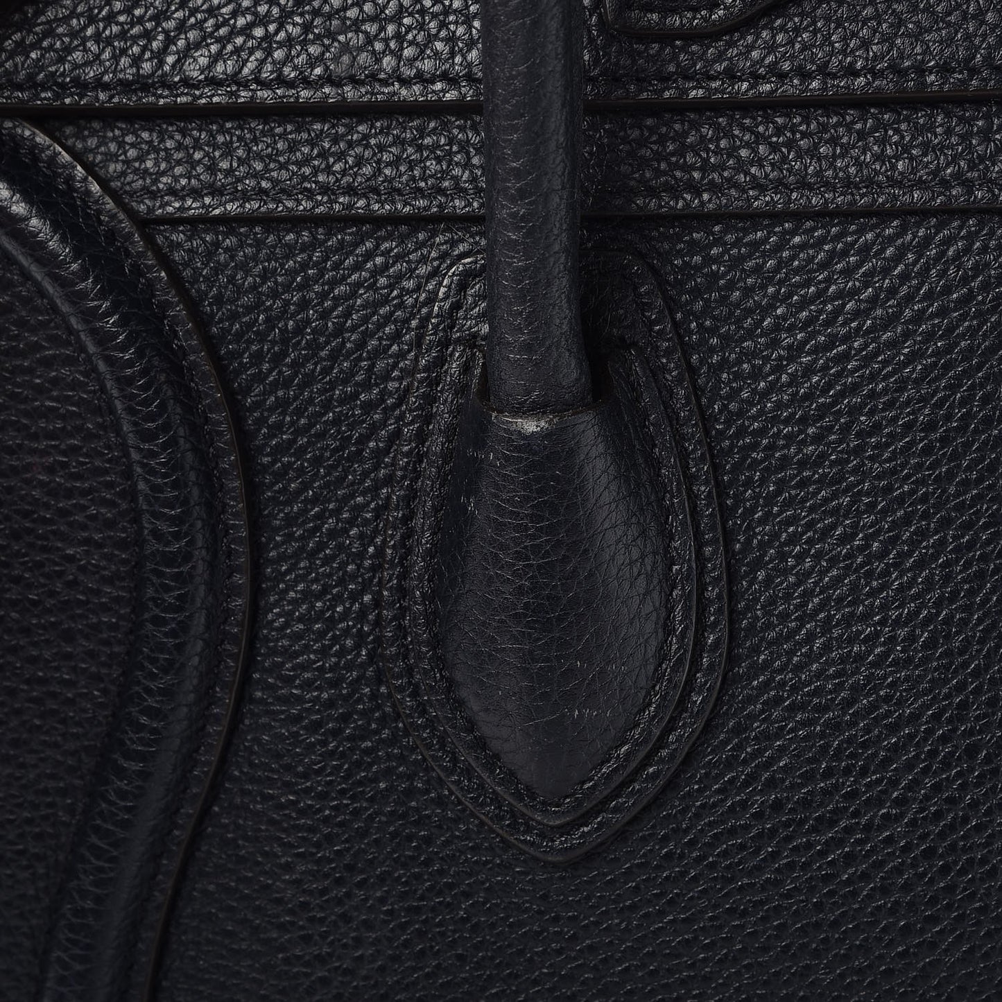 Drummed Calfskin Micro Luggage Black