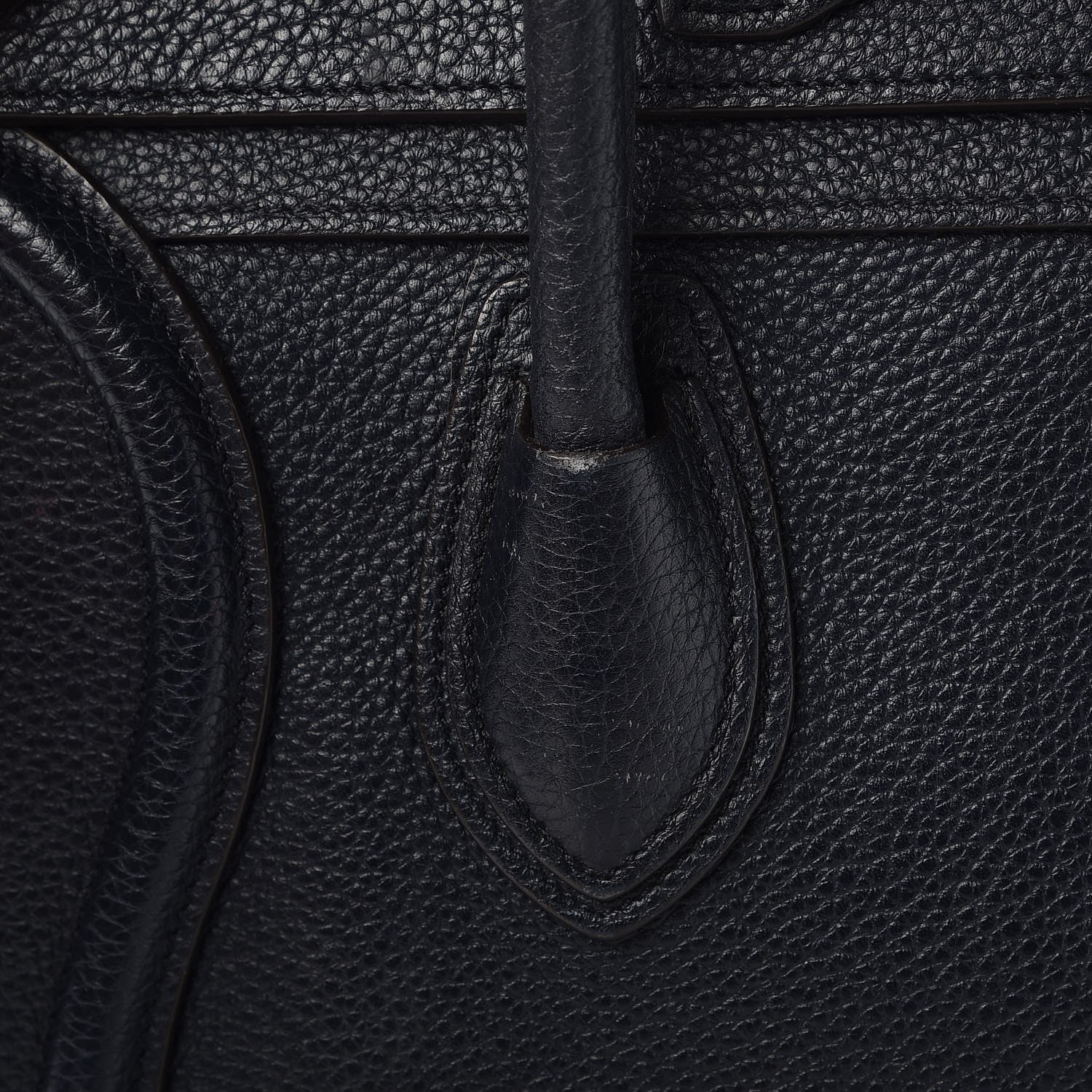 Celine Drummed Calfskin Micro Luggage Black 10 of 31