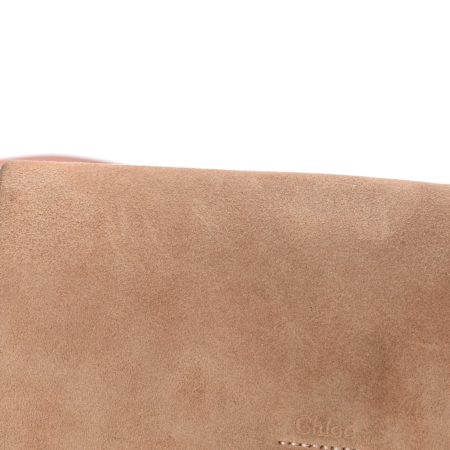 Suede Calfskin Small Faye Shoulder Bag Blushy Pink