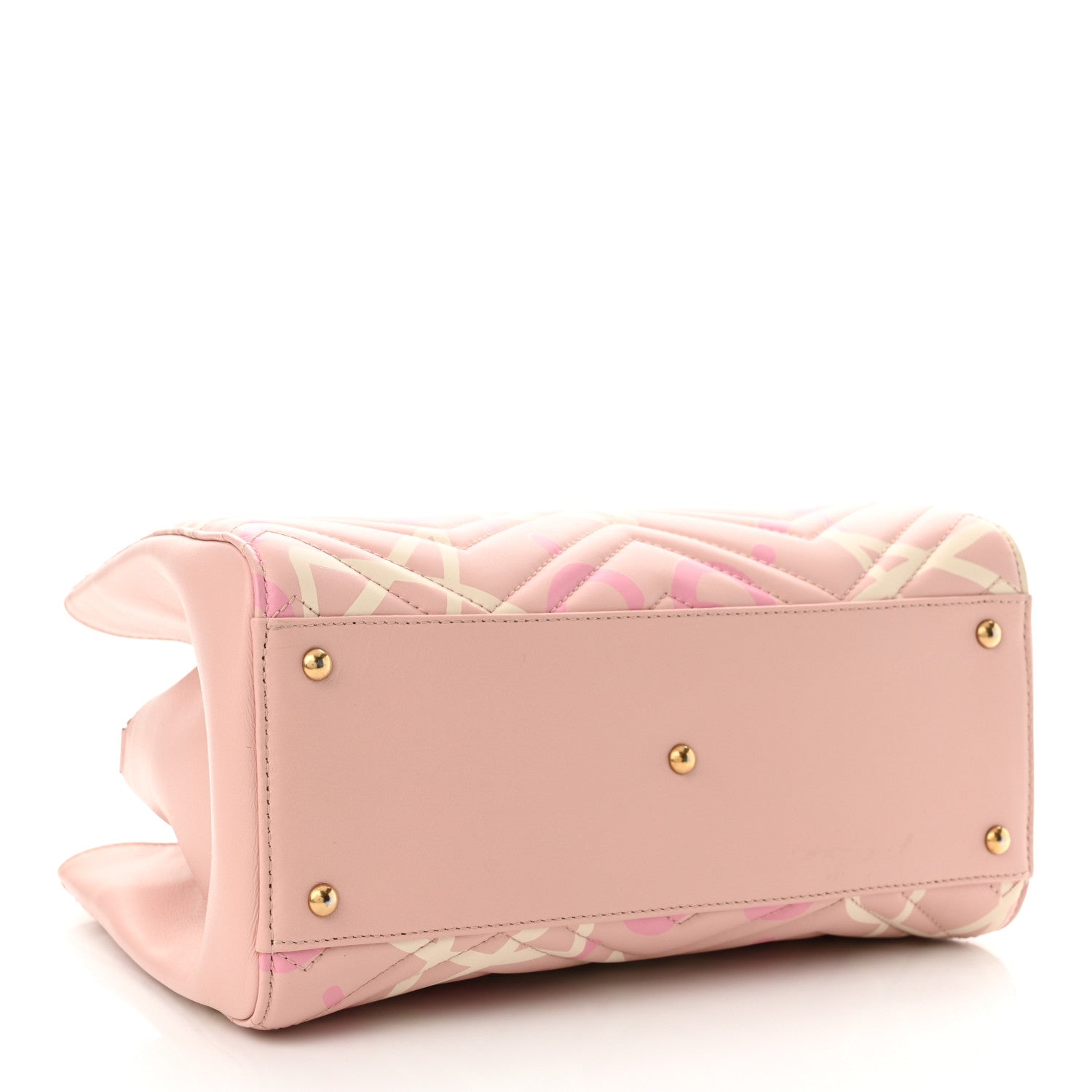 Gucci Calfskin Matelasse GucciGhost Small GG Marmont Tote Perfect Pink Rosa Ivory 4 of 12