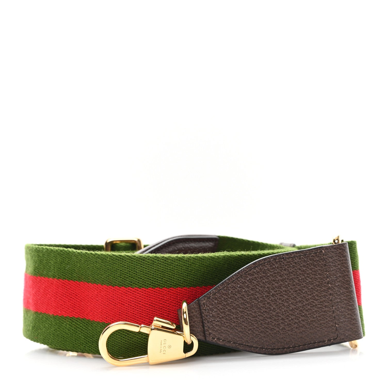 Gucci Canvas Web Shoulder Strap Green Red 1 of 3