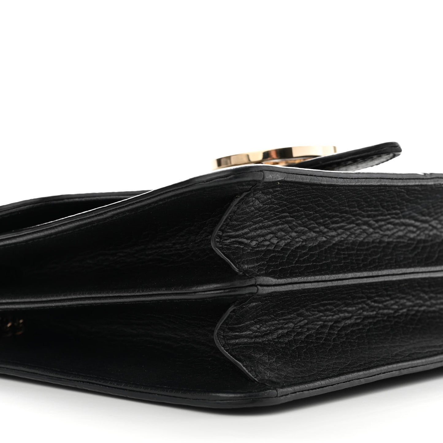Dollar Calfskin Small Interlocking G Shoulder Bag Black
