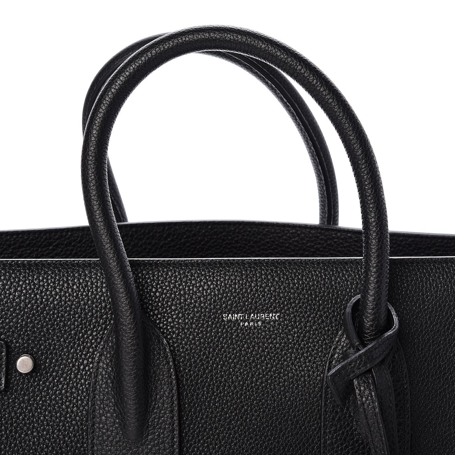 Saint Laurent Grained Calfskin Small Supple Sac De Jour Black 10 of 13