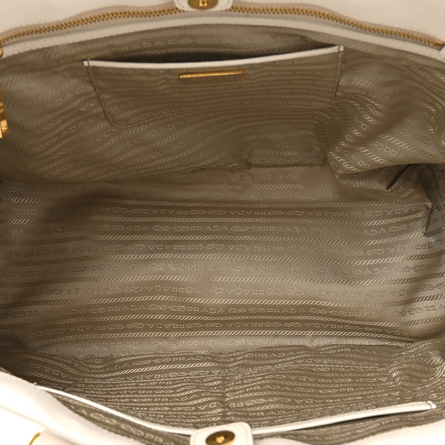 Saffiano Lux Large Galleria Double Zip Tote Talco