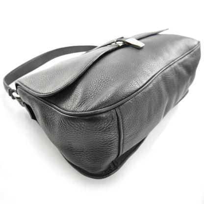 Prada Leather Large Shoulder Bag Nero Black 5 of 9