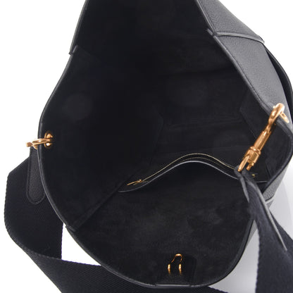 Celine Soft Grained Calfskin Sangle Bucket Bag Black 5 of 8
