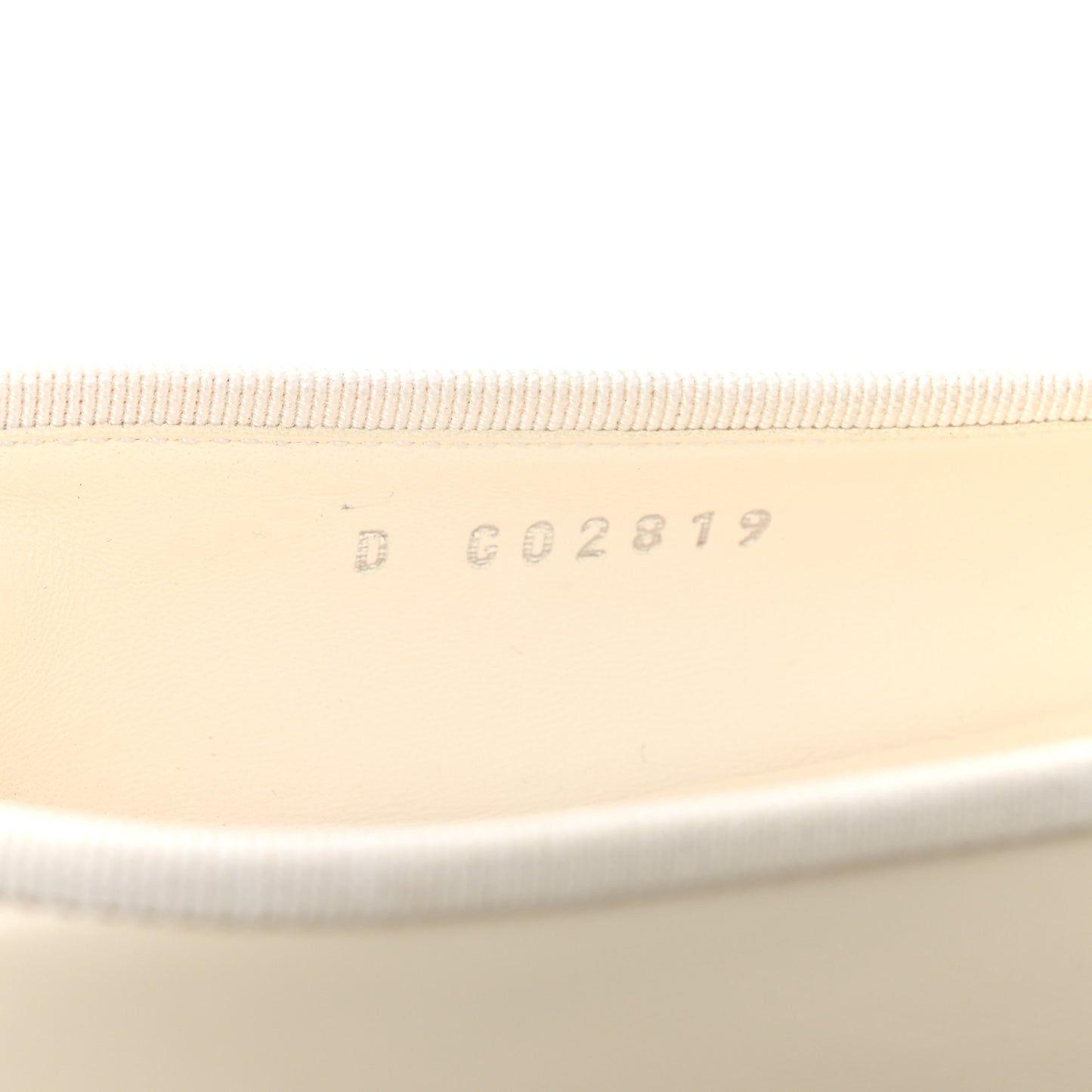 Lambskin Cap Toe CC Ballerina Flats 39.5 White Black