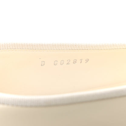 Chanel Lambskin Cap Toe CC Ballerina Flats 39.5 White Black 9 of 9