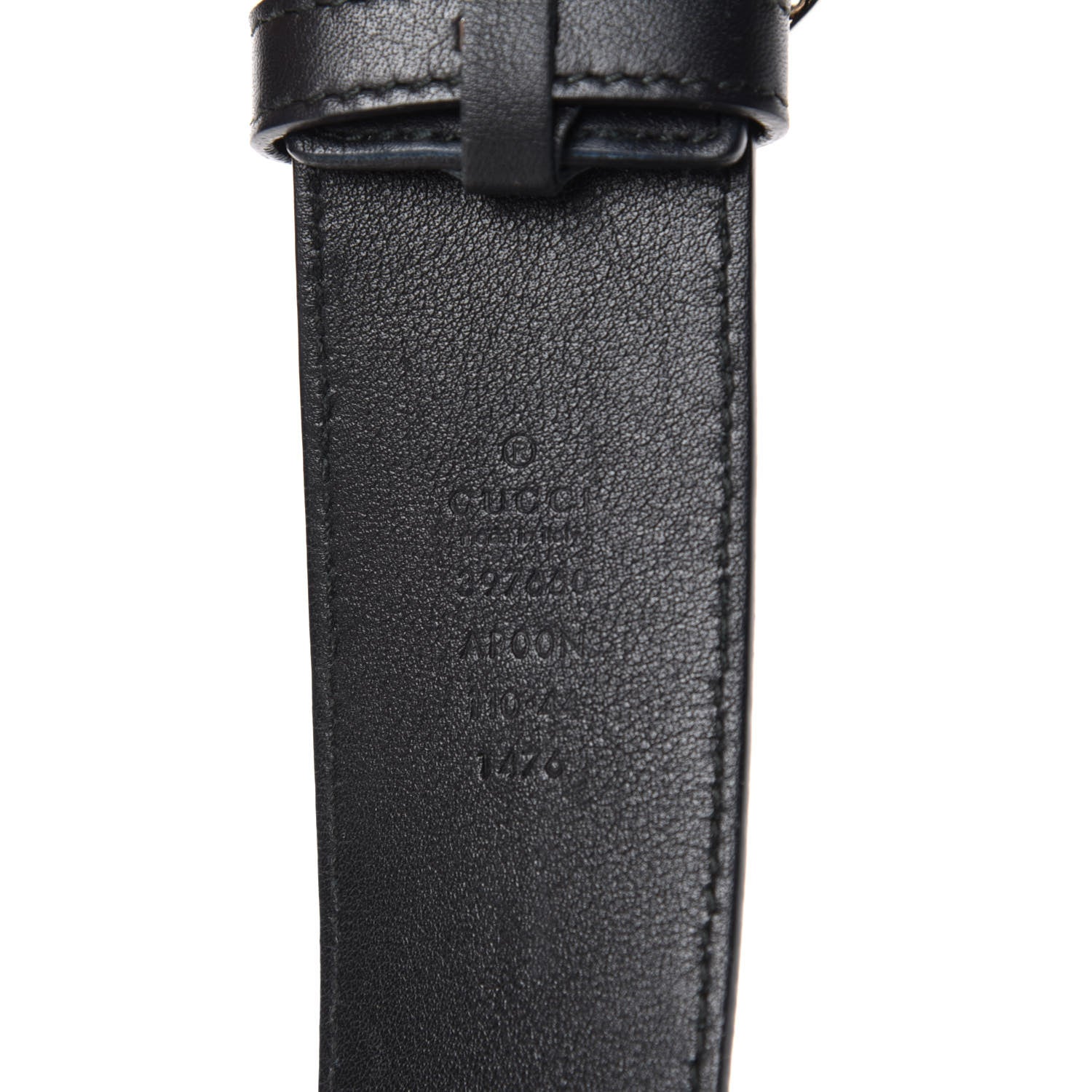 Gucci Moon Calfskin Nickel Double G 40mm Belt 110 44 Black 3 of 5