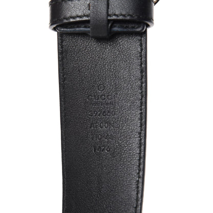 Gucci Moon Calfskin Nickel Double G 40mm Belt 110 44 Black 3 of 5